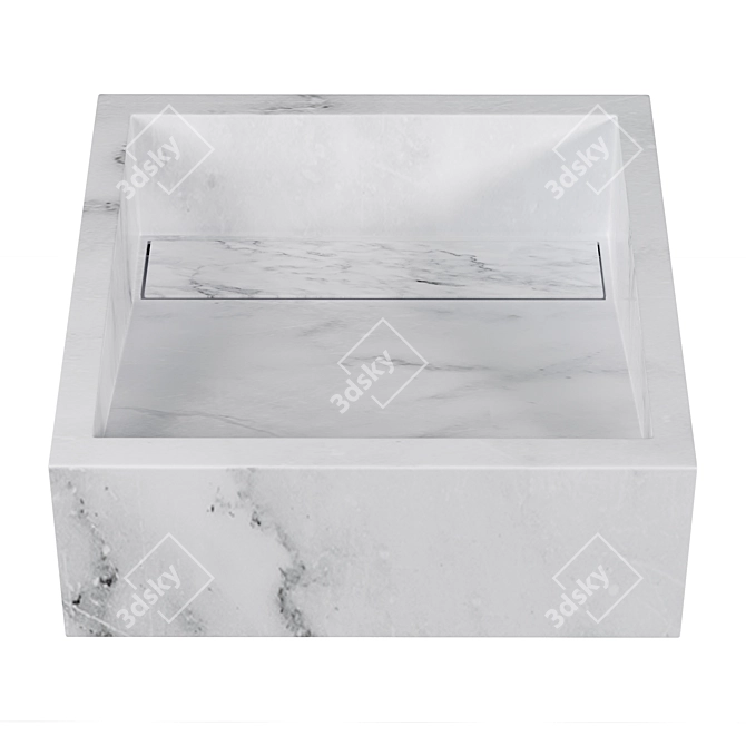 Sleek Laminated Washbasin: Keen Styling 3D model image 2