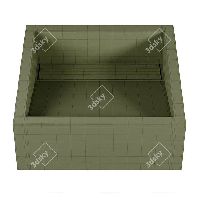 Sleek Laminated Washbasin: Keen Styling 3D model image 3