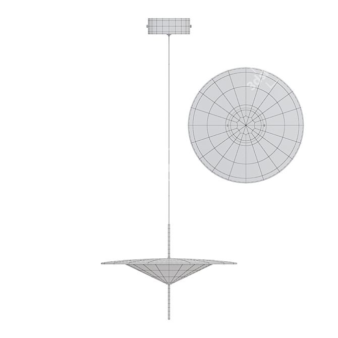 Contemporary LED Pendant Lamp 3D model image 4