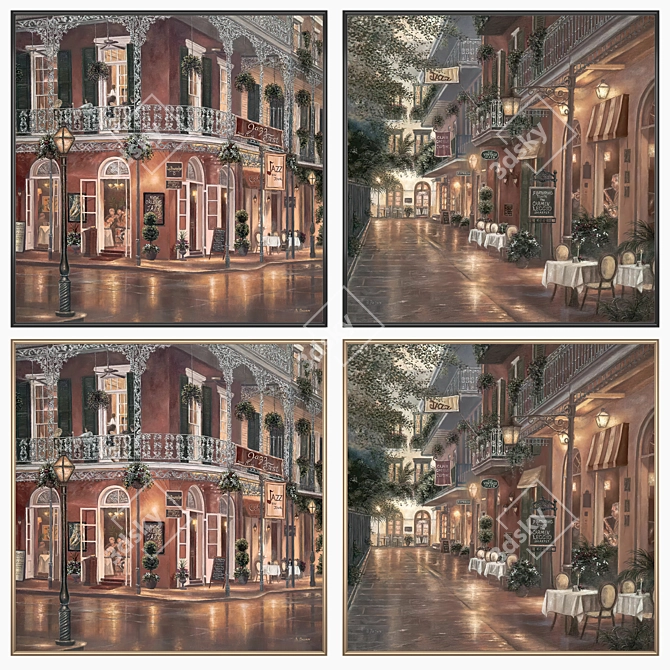 Set of Wall Art and Frames 3D model image 2