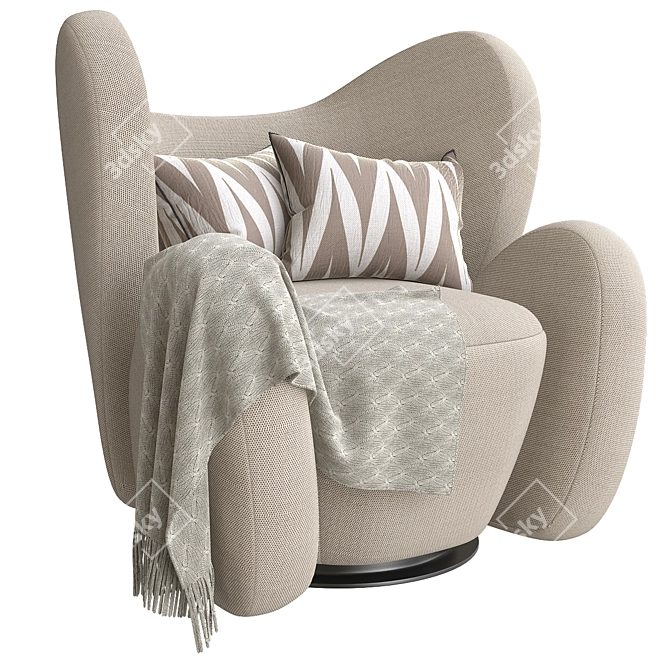 Vivid Lounge Chair 3D Model 3D model image 1