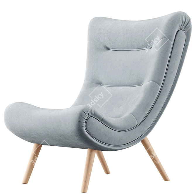  Lounge Chair with Ottoman 3D model image 2