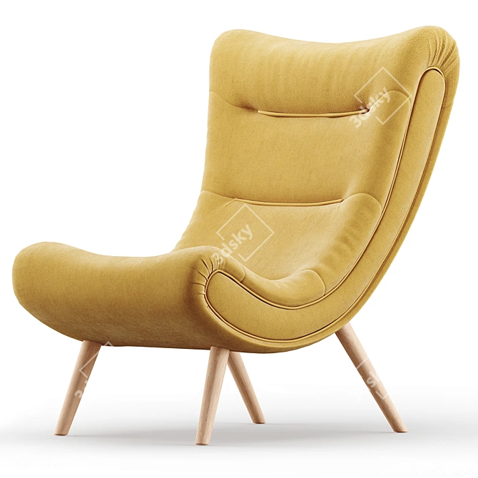  Lounge Chair with Ottoman 3D model image 3