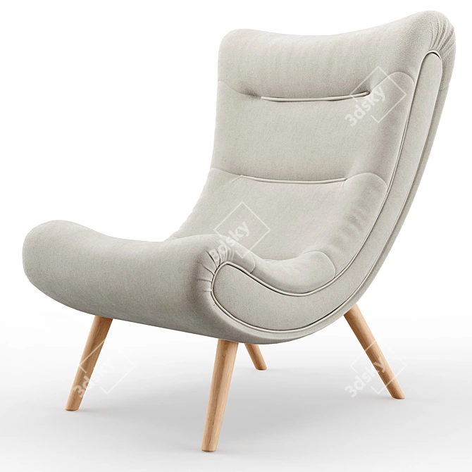  Lounge Chair with Ottoman 3D model image 4