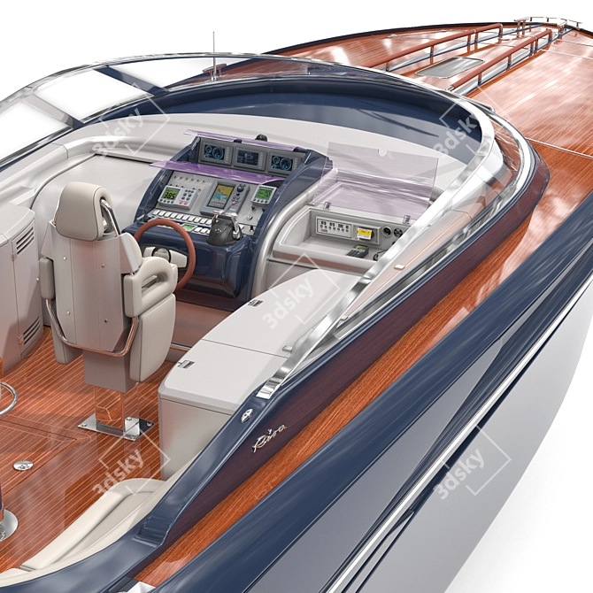 Luxury Riva RIVARAMA Yacht 3D model image 4