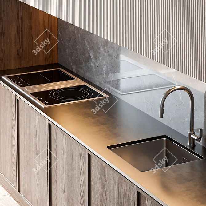 Gaggenau Appliance Kitchen Set 3D model image 4