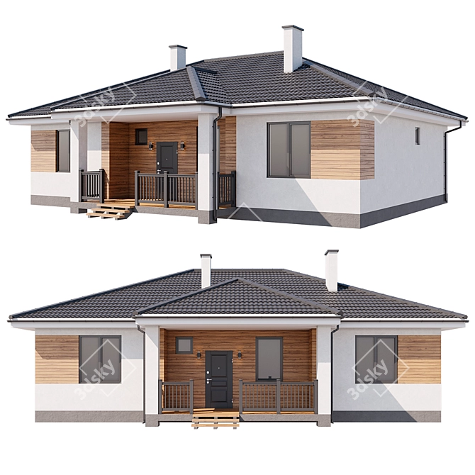 Spacious Country House 120 sq.m. 3D model image 1