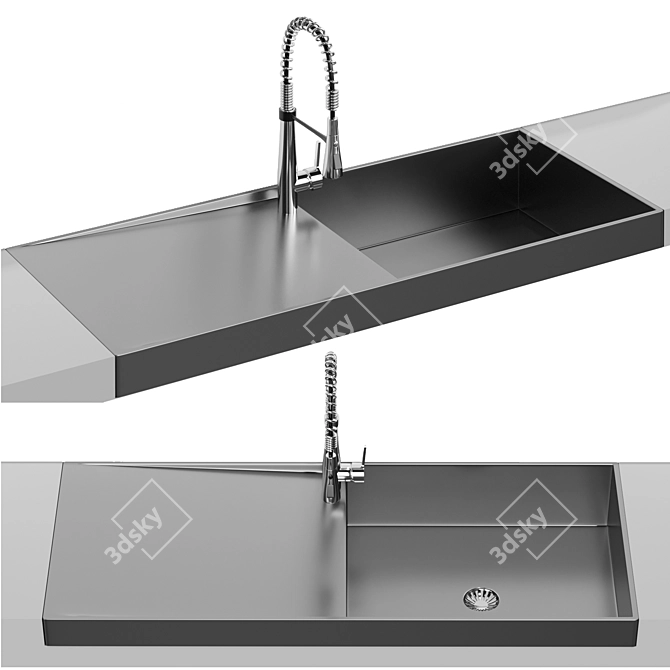 Kohler Sink & Faucet Set 3D model image 1