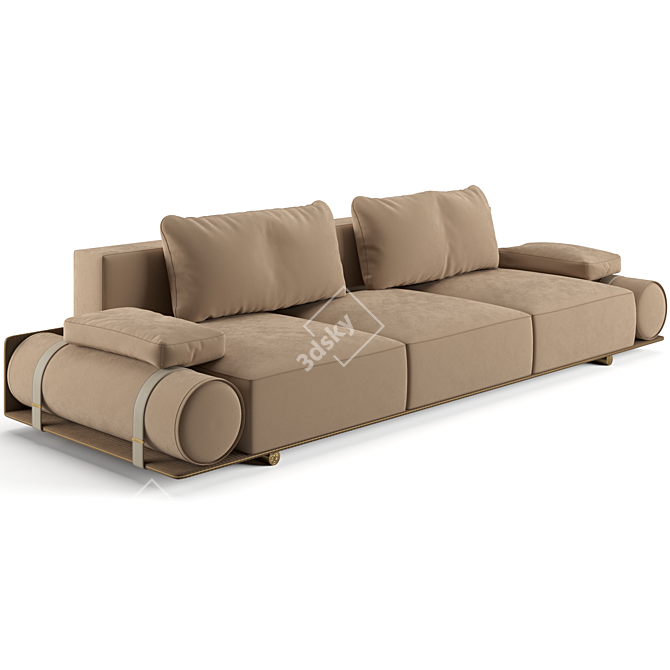 Luxurious Visionnaire Donovan Roll Sofa 3D model image 4