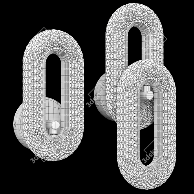 KEZIA B WALL LED Oval 3D model image 2