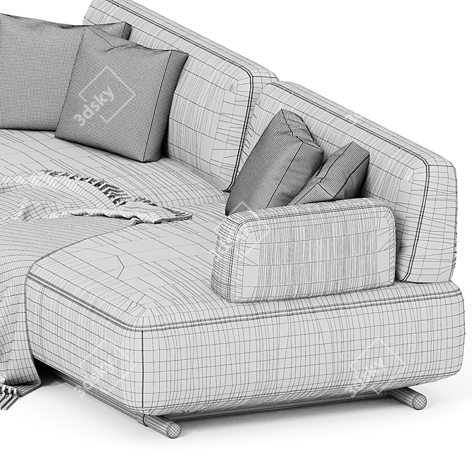 Natuzzi Cava 2 Seater Sofa 3D model image 3