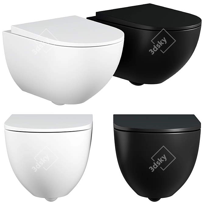 Geberit Acanto Rimless Wall Toilet 3D model image 1