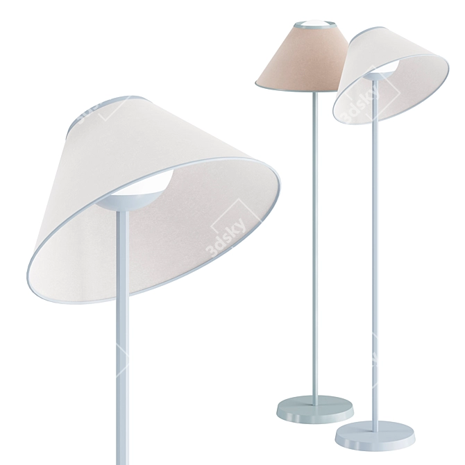 Sleek Sphere Floor Lamp 3D model image 1