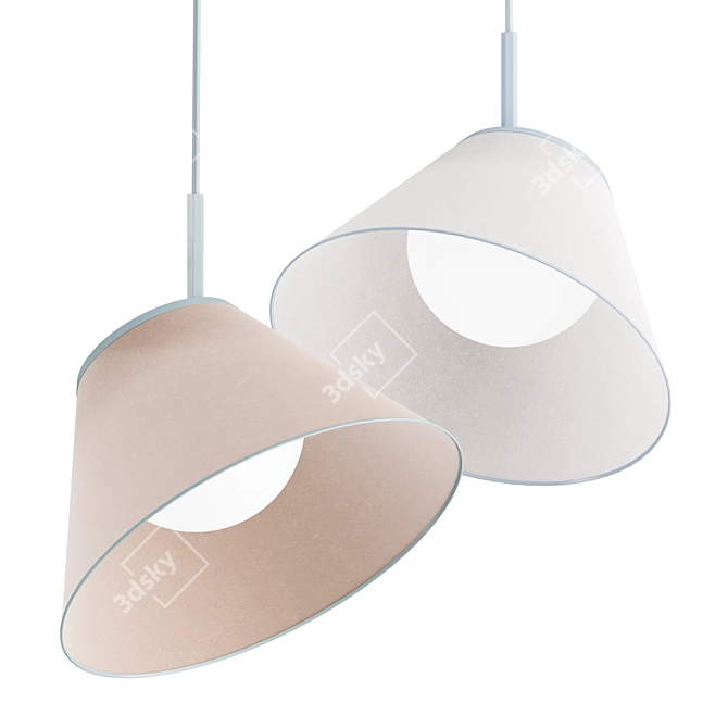 Modern Pendant Light Fixture, 45x22cm 3D model image 1