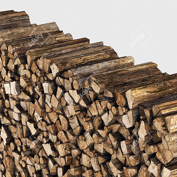 Firewood Decor Pack with Textures 3D model image 7