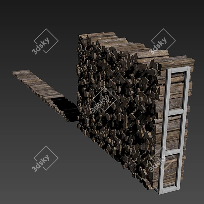 Firewood Decor Pack with Textures 3D model image 3