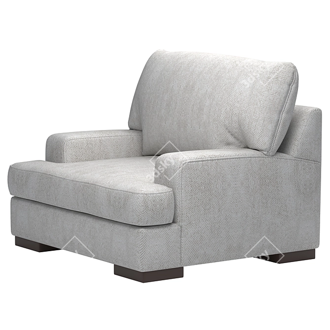 Elegant Armchair Mercado Design 3D model image 3