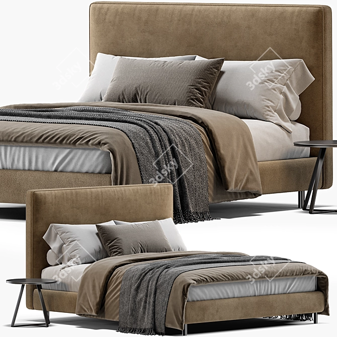 IKEA Dunvik Bed 3D Model 3D model image 1