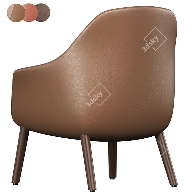 Modern Parla Remus Armchair Collection 3D model image 4