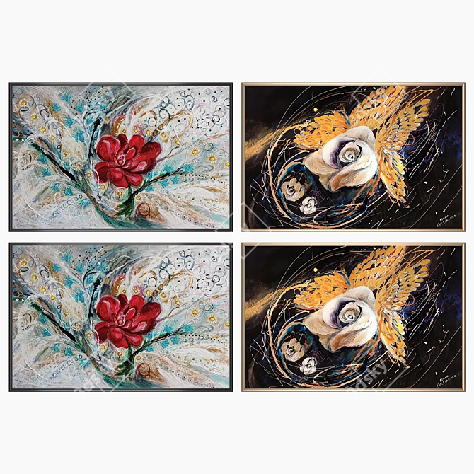 Art Set with Versatile Frames 3D model image 2