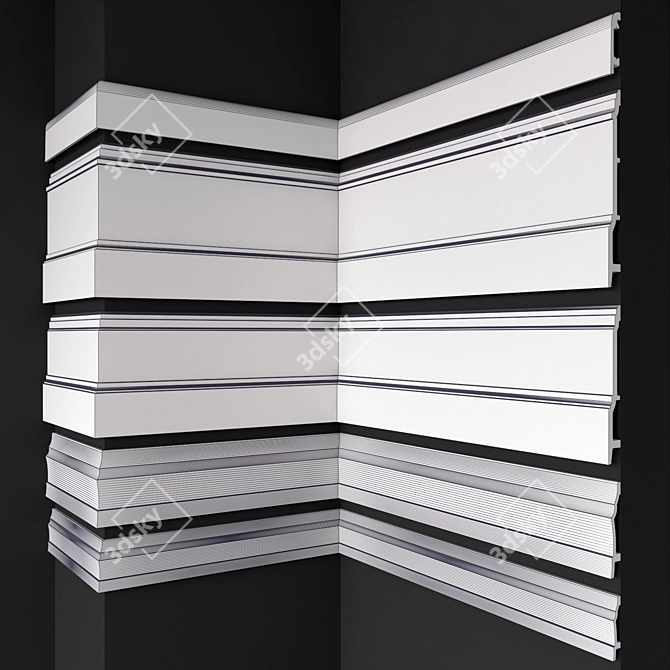 BelloDeco P16-P20 Floor Moldings 3D model image 3