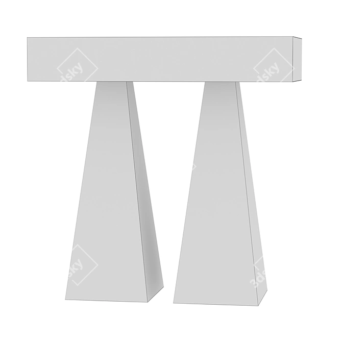 Torn High Console Table: Sleek Elegance 3D model image 5