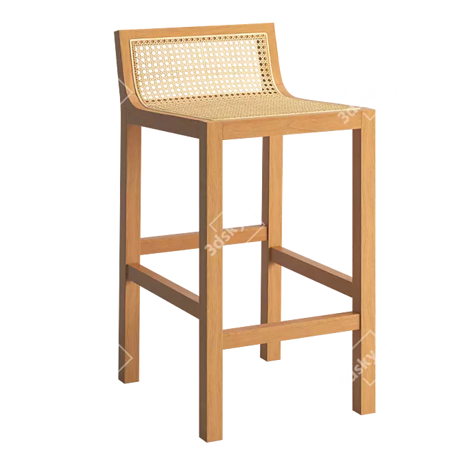 Modern Sherry Counter Stool 3D model image 1
