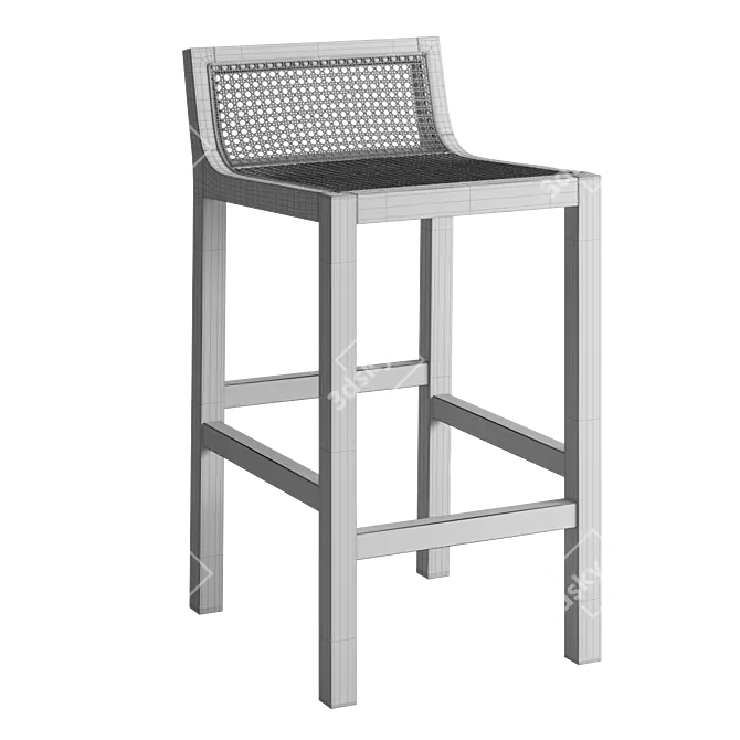 Modern Sherry Counter Stool 3D model image 4