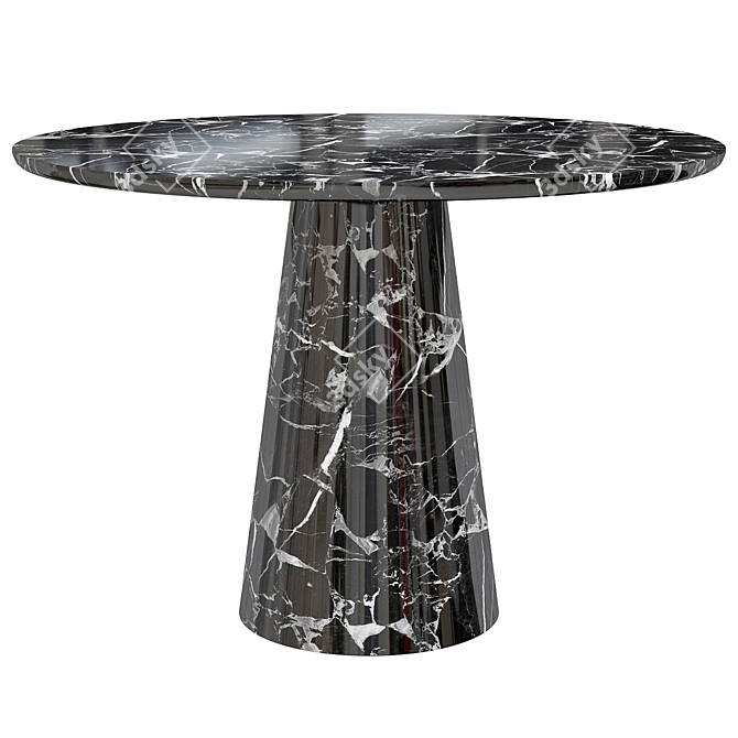 Luxury Marble Night Table - Bergamo 3D model image 1