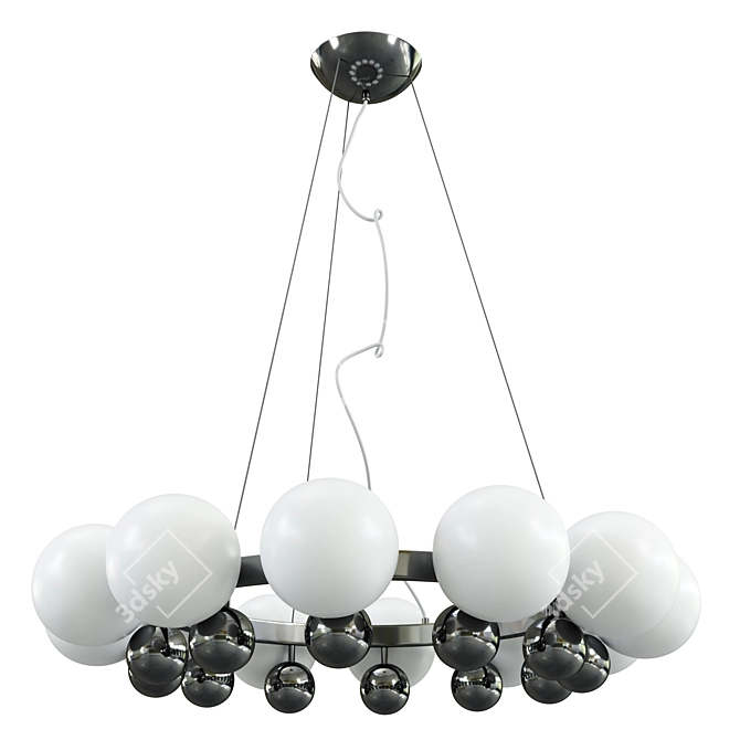 Sleek Metal Table Lamp Design 3D model image 1