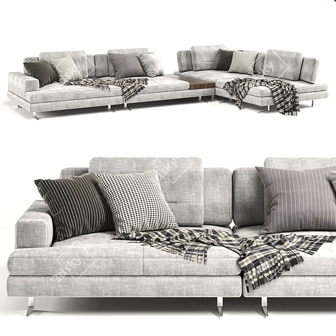 Modern Ermes Sofa Rendered in V-Ray 3D model image 1
