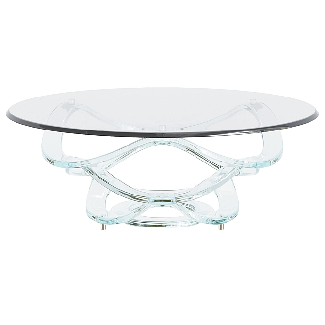 Modern Neolitico Glass Coffee Table 3D model image 1