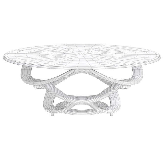 Modern Neolitico Glass Coffee Table 3D model image 2