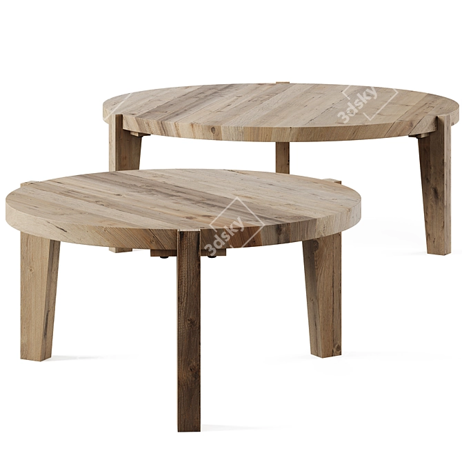 Natural BALI Coffee Table: 110cm 3D model image 5