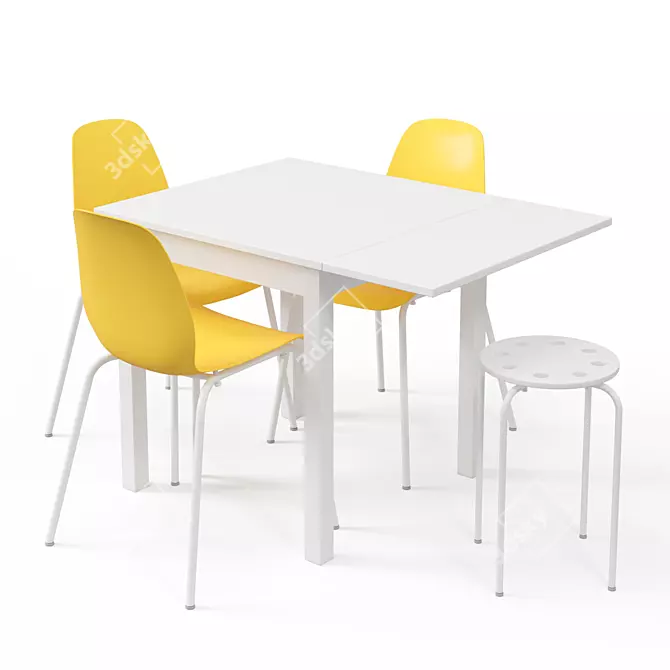 Nordviken Extendable Dining Table 3D model image 7