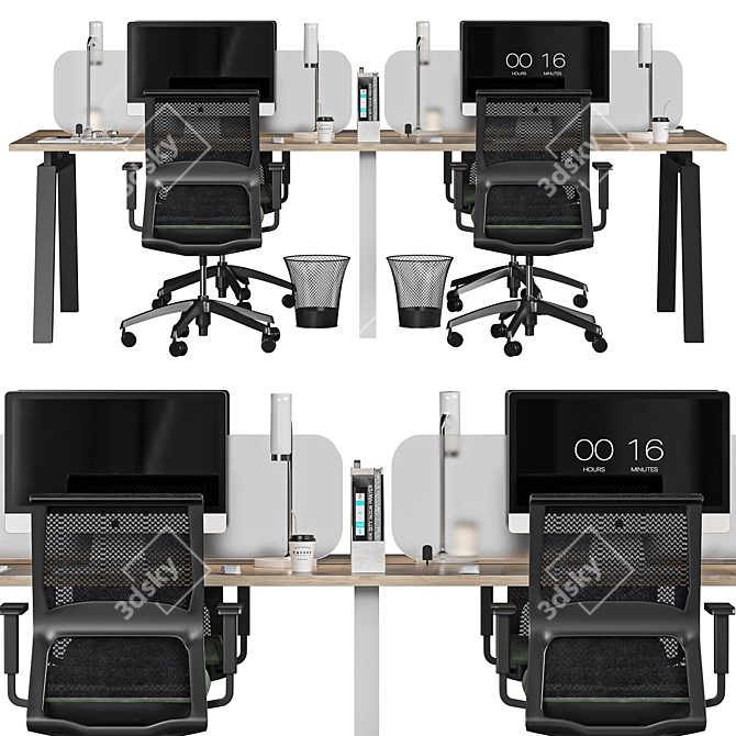 Title: Modern 4D Office Chair 3D model image 4