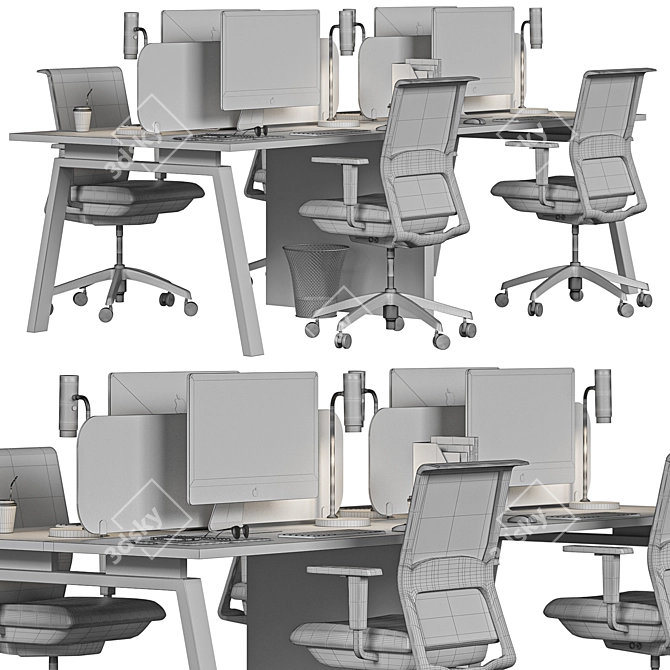 Title: Modern 4D Office Chair 3D model image 6