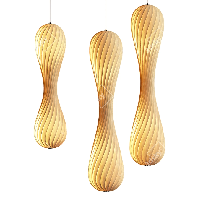 Modern Pendant Light TR7 - Adjustable 3D model image 1