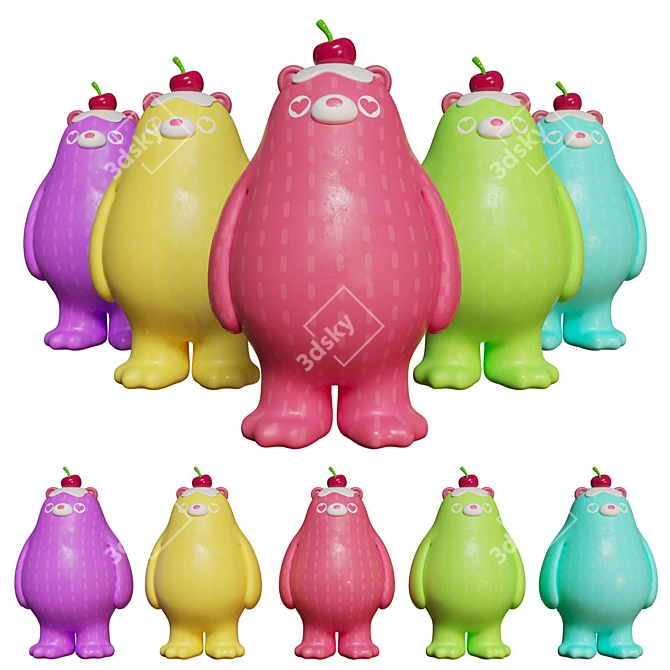 LCX Hong Kong Charity Bear Sculptures 3D model image 1