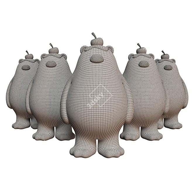 LCX Hong Kong Charity Bear Sculptures 3D model image 2