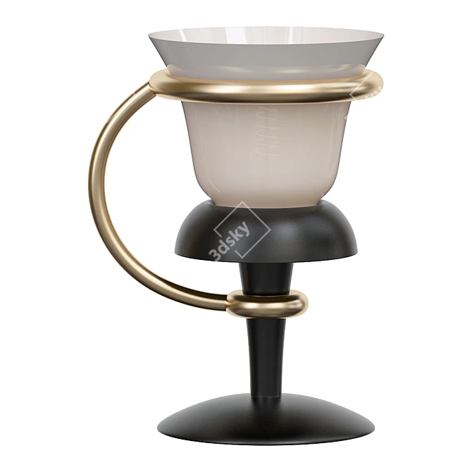  Modern Brass Cafe Table Lamp 3D model image 1