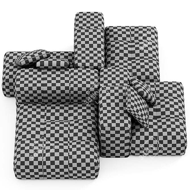Modern Saba Italia Pixel Sectional 3D model image 7