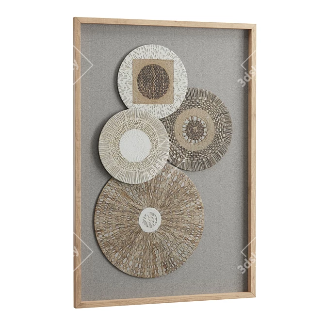 Braided Mulberry Paper Disk Art 3D model image 1