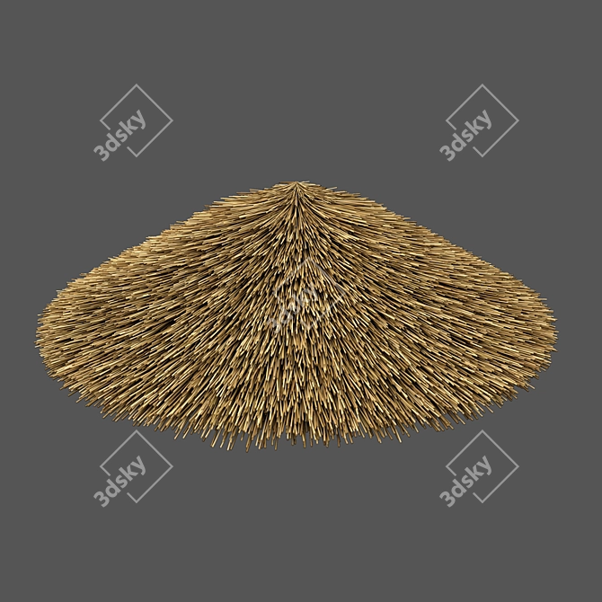 Thatched Roof Set Construction Kit 3D model image 3