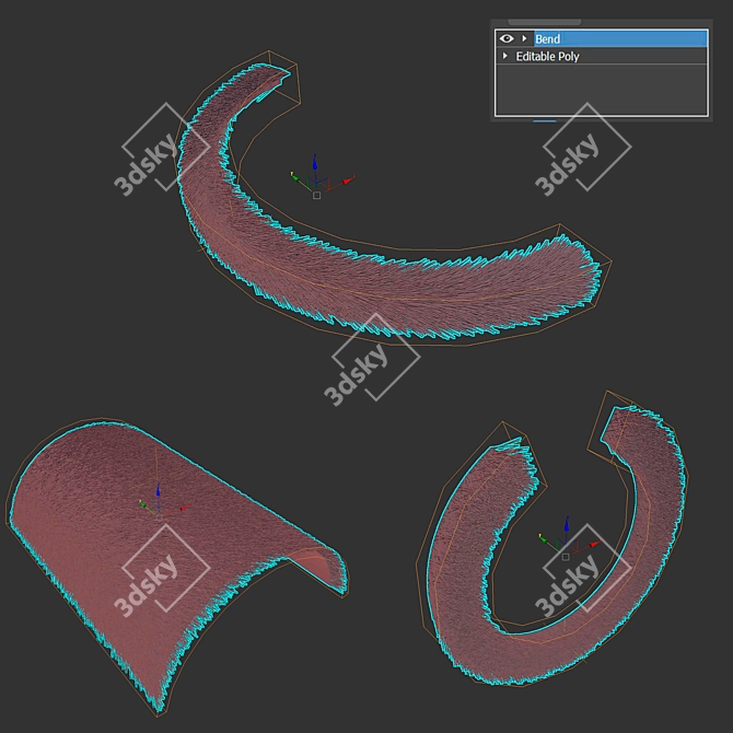 Thatched Roof Constructor Set 3D model image 5