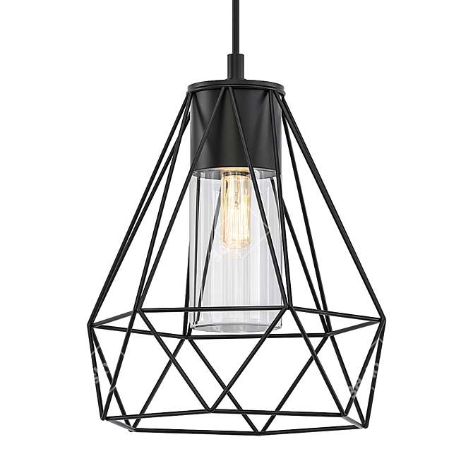 Modern Geometric Pendant Light 3D model image 1