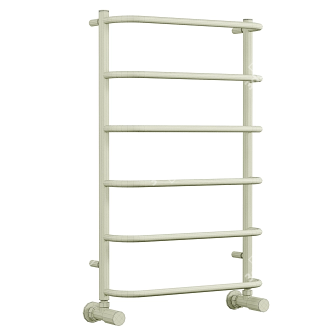 Luxury Gold Heated Towel Rack 3D model image 2