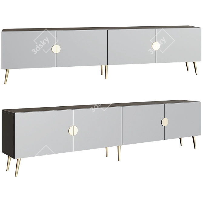 Sleek TV Stand TR135 3D model image 3