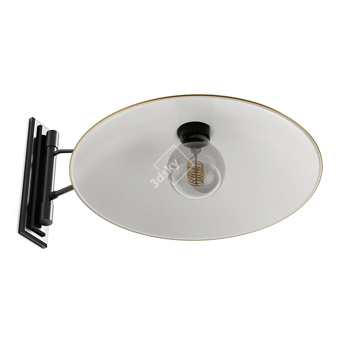  Adjustable Steel Vintage Sconce 3D model image 4