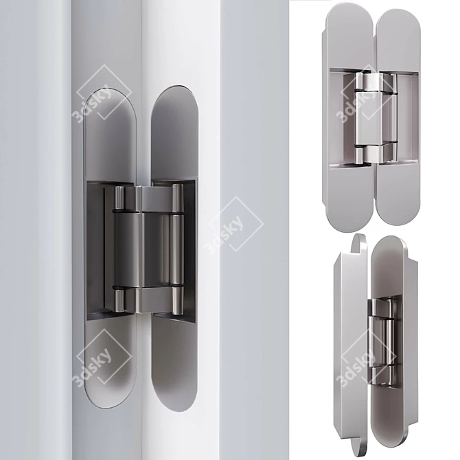 Brush Metal Doors & Handles 3D model image 7